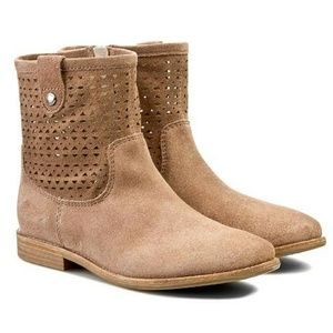 Geox Elixir Khaki Italian Suede Ankle Boots 7